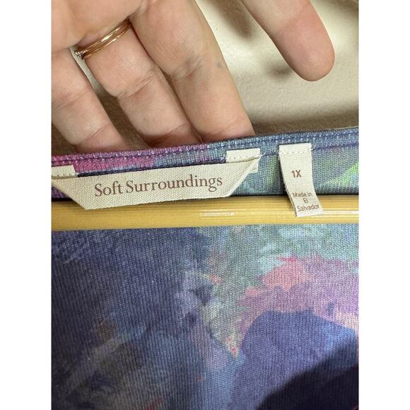 Soft Surroundings Tunic Long Sleeve Plus Size 1X Art To Wear Lagenlook Stretch - Picture 4 of 7